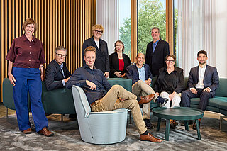 v.l.n.r.: Britha Krause, Arne Brügmann, Dr. Yannick Saalberg, Meike Grimm, Sonja Meersmann, Dr. Jonas Hildebrandt, Oliver Thiele-Lorenzen, Anita Winkler-Bondartschuk, Dan Stieper