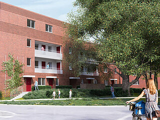 So könnten unsere Mitglieder zukünftig im Böckelweg wohnen, Visualisierung: Tchoban Voss Architekten GmbH